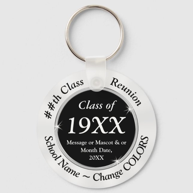 Class Reunion Party Favors. High School Reunion Key Ring (Front)