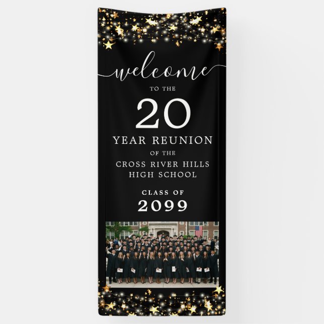 Class Reunion Photo Welcome School Colour Banner (Vertical)