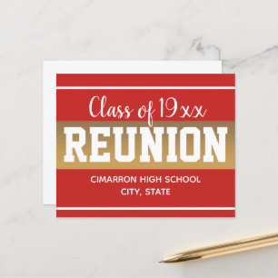 Class Reunion Save the Date Paper Sheet