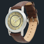 Classc Golden Wedding Anniversary Watch<br><div class="desc">A Digitalbcon Images Design featuring a gold and black colour and gold flourish design with a variety of custom images, shapes, patterns, styles and fonts in this one-of-a-kind "50th Wedding Anniversary" Watch. This attractive and elegant design comes complete with customisable text lettering to suit your own special occasion. Share priceless...</div>