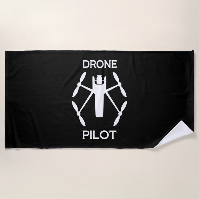 Classes Drone Pilot Beach Towel (Front)