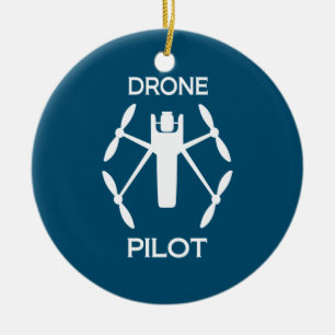 Classes Drone Pilot Ceramic Tree Decoration
