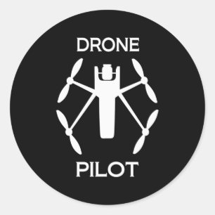 Classes Drone Pilot Classic Round Sticker