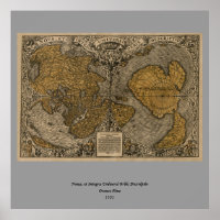 Classic 1531 Antique World Map by Oronce Fine