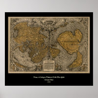 Classic 1531 Antique World Map by Oronce Fine