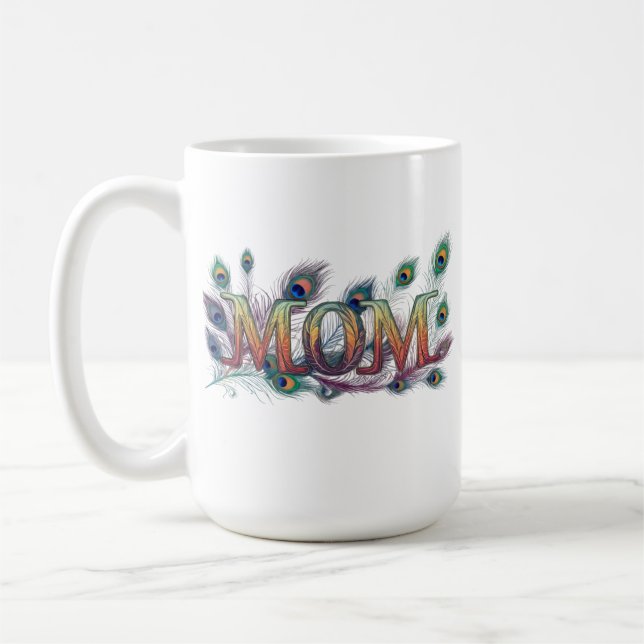 Classic 15 oz Mug: Heartwarming "Mum" Design   Coffee Mug (Left)