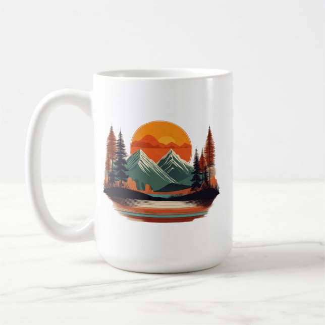 Classic 15 oz Mug - Serene Mountain Majesty (Left)