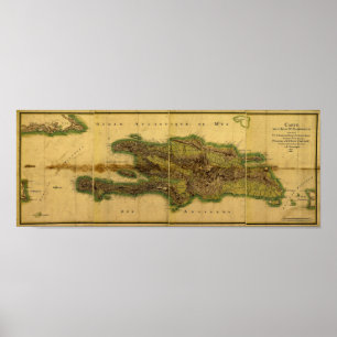 Classic 1805 Antiquarian Map of Hispaniola Poster