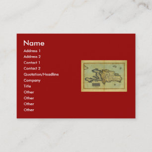 Classic 1823 Antiquarian Map of Hispaniola & Haiti Business Card