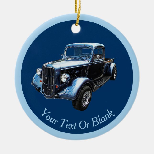 Classic 1937 Famous American Make Pickup Ceramic Tree Decoration (Front)