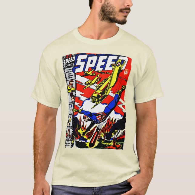 Classic 1940's SPEED Comics T-Shirt (Front)