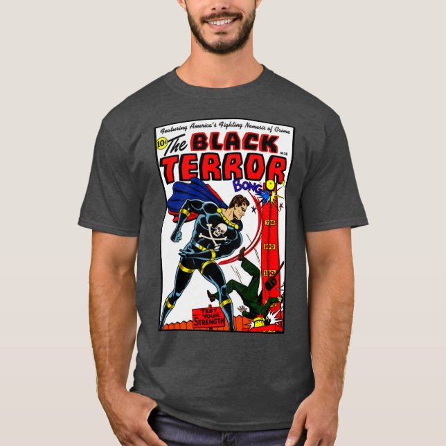 Classic 1950's The Black Terror T-Shirt (Front)