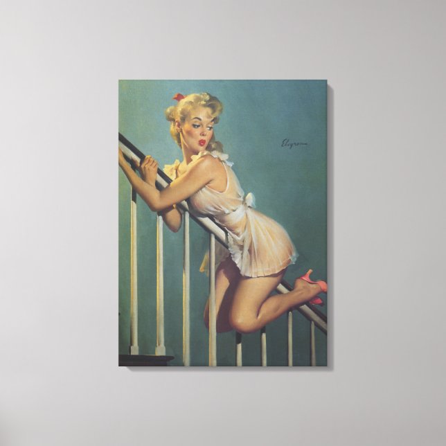 Classic 1950s Vintage Pin Up Girl wall art (Front)
