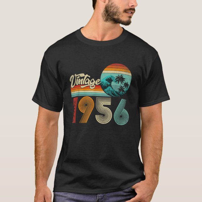 Classic 1956 70th Design For Bday Present Funny T-Shirt (Front)