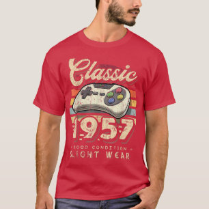 Classic 1957 65th Birthday Retro Video Game Contro T-Shirt