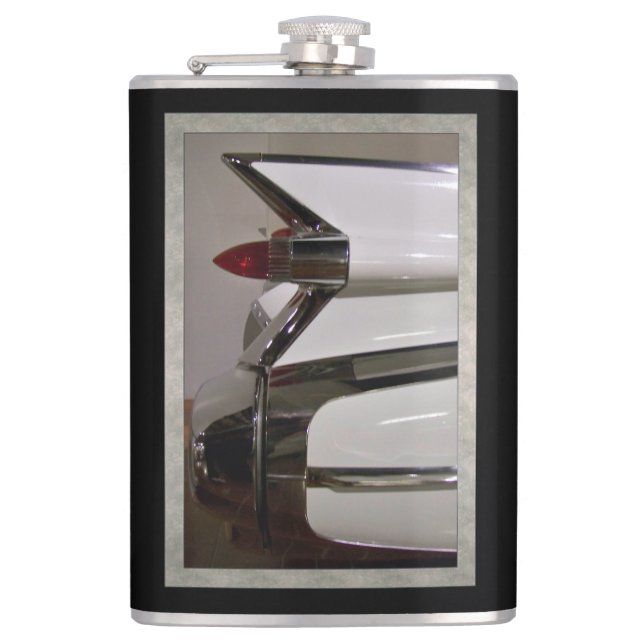 Classic 1959 Cadillac Fin 8 oz. Hip Flask (Front)