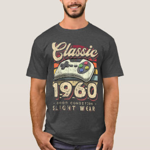 Classic 1960 62nd Birthday Retro Video Game Contro T-Shirt