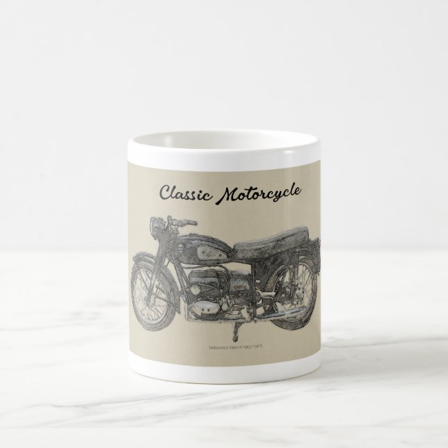 Classic 1960s Motorcycle print Coffee Mug (Center)