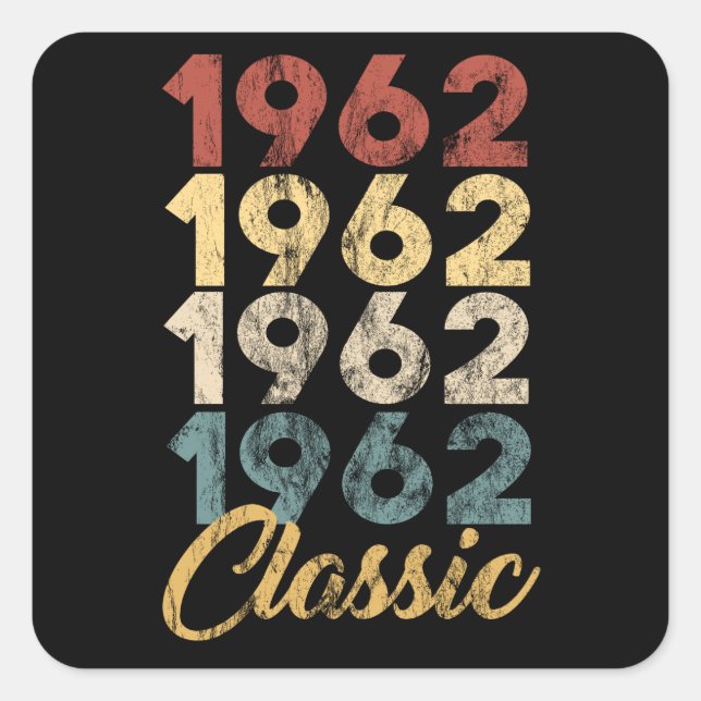 Classic 1962 square sticker (Front)