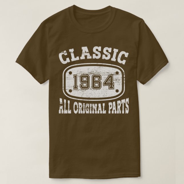 Classic 1964 All Original Parts white T-Shirt (Design Front)