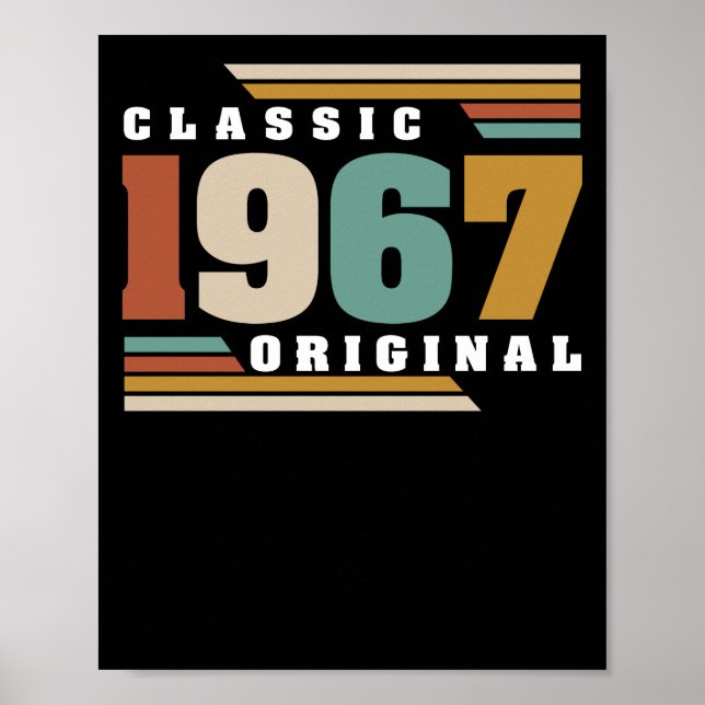 Classic 1967 Original 55th Birthday 55 Year Old Poster (Front)