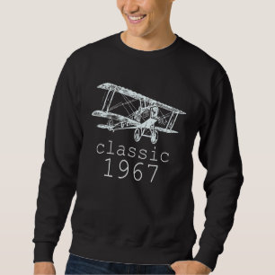 Classic 1967 Vintage Biplane Aviation 55th Birthda Sweatshirt