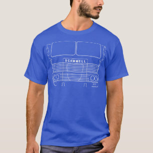Classic 1970s Scammell Routeman lorry white outlin T-Shirt