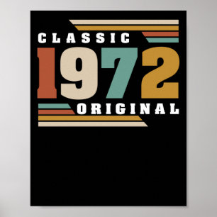 Classic 1972 Original 50th Birthday 50 Year Old Poster