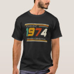 Classic 1974 Original Vintage 50th Birthday 50 T-Shirt<br><div class="desc">Classic 1974 Original Vintage 50th Birthday 50 Years Old Gifts Shirt</div>