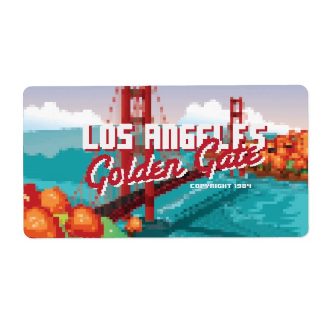 Classic 1980s L.A Golden Gate Video game box art (Front)