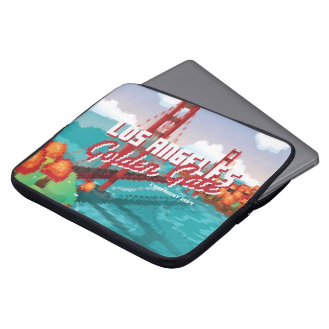 Classic 1980s L.A Golden Gate Video game box art Laptop Sleeve (Front Top)
