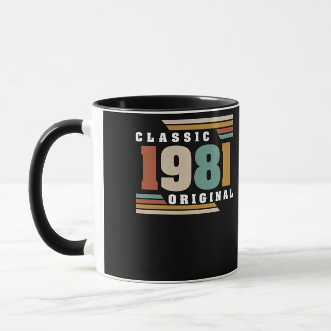 Classic 1981 Original 41st Birthday 41 Year Old Mug (Left)