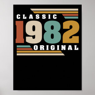 Classic 1982 Original 40th Birthday 40 Year Old Poster