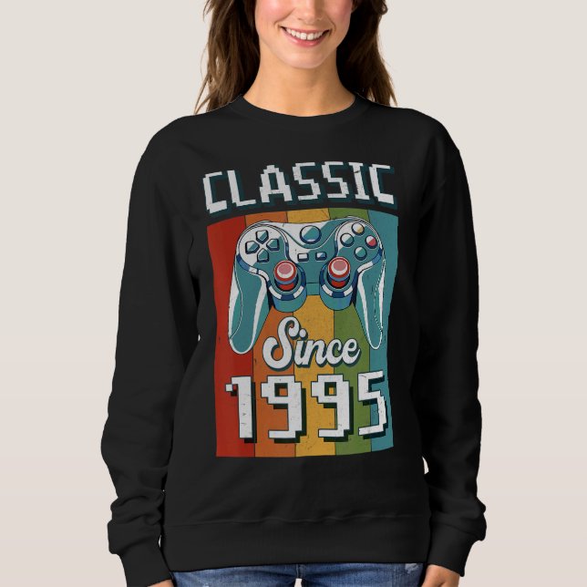 Classic 1995 27th Birthday Video Game Controller G Sweatshirt (Front)