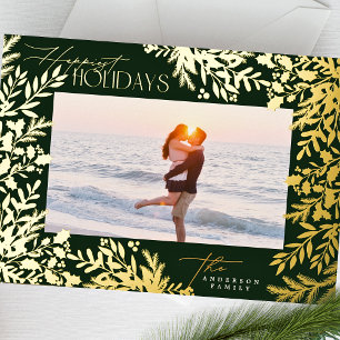 Classic 1 Frame Photo Botanical Christmas Gold