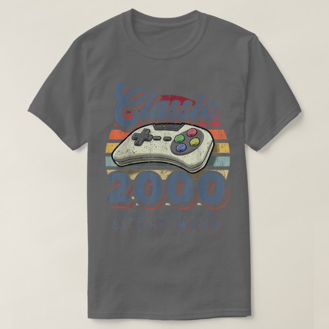 Classic 2000 22nd Birthday Retro Video Game Contro T-Shirt (Design Front)