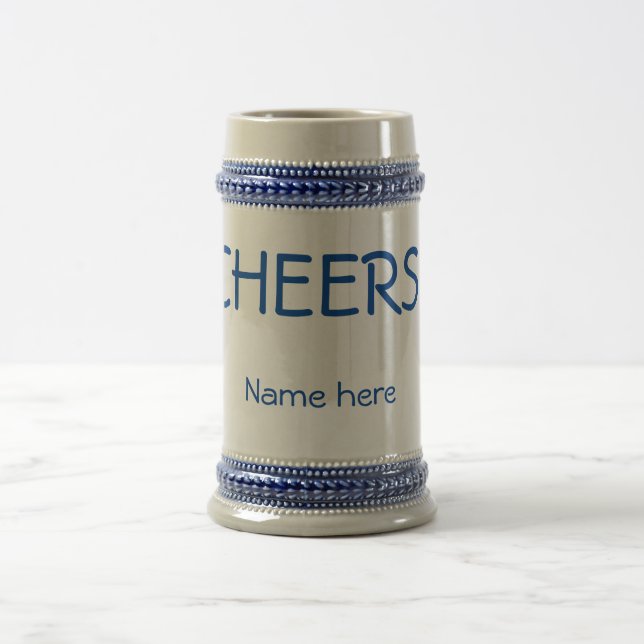 Classic 22 ounce "CHEERS!" beer stein. Customise! Beer Stein (Center)