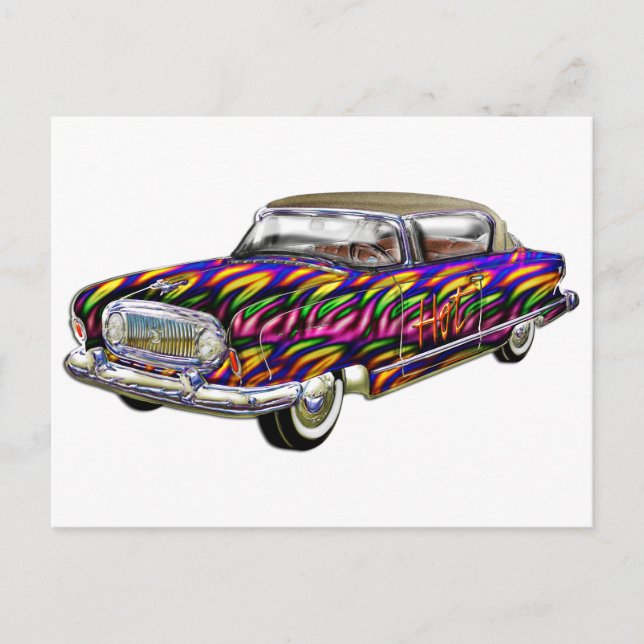 Classic 2 door hard top car postcard (Front)