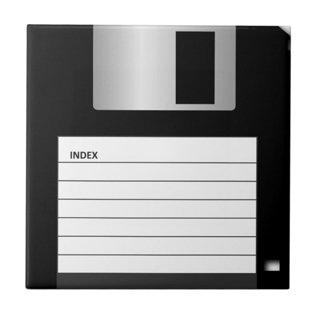 Classic 3.5" Floppy Disc Ceramic Tile (Front)