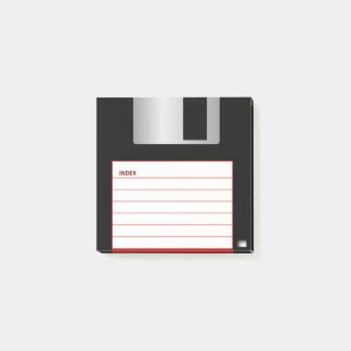 Classic 3.5" Red Floppy Disc Post-It Notes