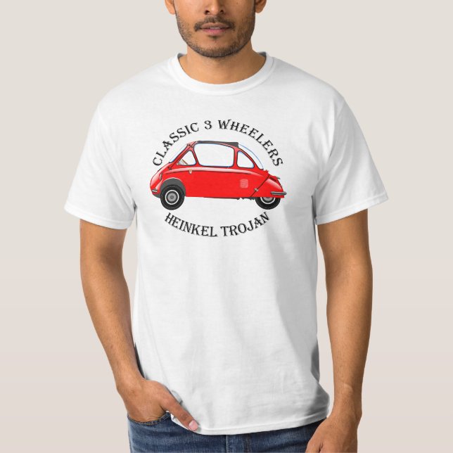 Classic 3 wheeler tshirt Heinkel Trojan (Front)