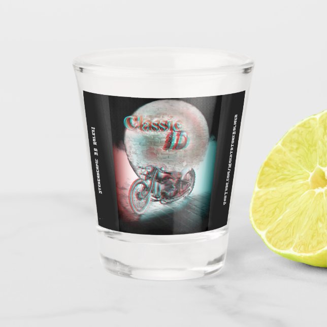 Classic 3D Motorcycle Shot Glass (Front)