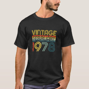 Classic 44th Birthday 44 Years Old Vintage Februar T-Shirt