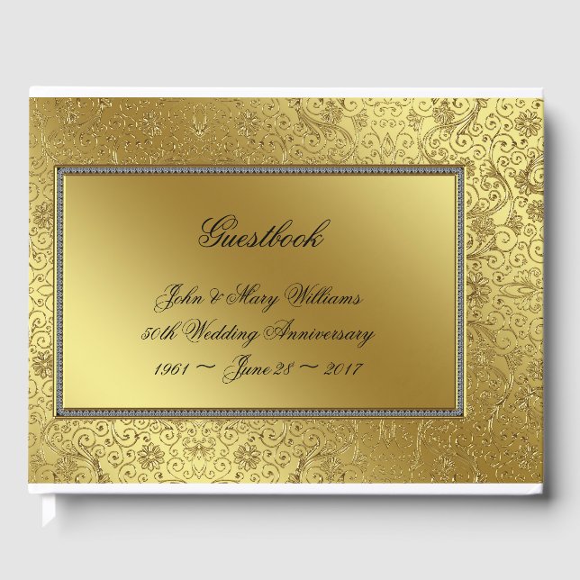 Classic 50th Wedding Anniversary Guestbook (Front)