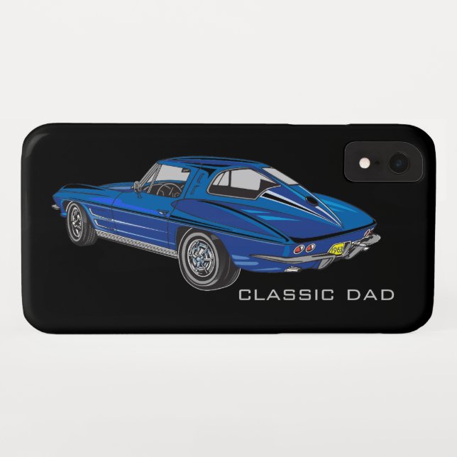 Classic 63 Blue Corvette Smartphone Case Mate (Back (Horizontal))