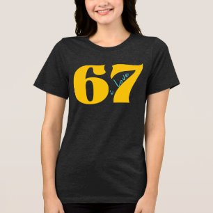 Classic 67 Meme - I Love SIX Seven Tri-Blend Shirt