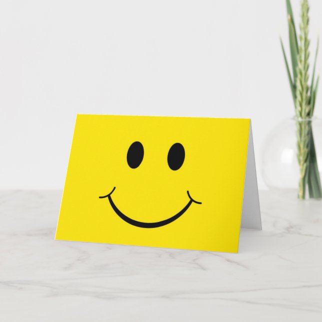 Classic 70's Yellow Happy Face Card (Front)