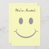Classic 70's Yellow Happy Face Invitation (Front/Back)