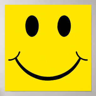 Classic 70's Yellow Happy Face Poster