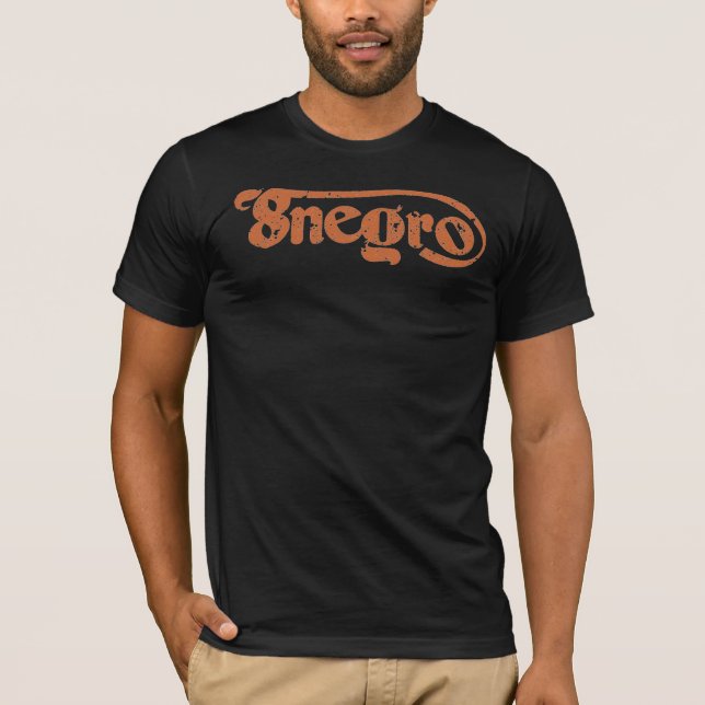 Classic 8negro logo orange. T-Shirt (Front)